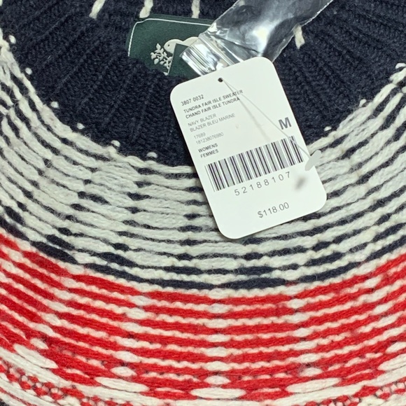 NWT Roots Tundra Fair Isle Sweater -M - Picture 6 of 6